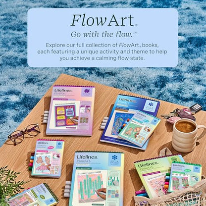 Lifelines FlowArt Mini Activity Pad, 3-Pack - Dot-by-Letter Coloring Books - size: Minis, style: 3 Pack - Enchanted Magic