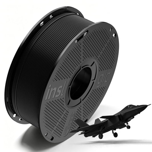 Inslogic Pre-Dried PLA Pro Filament 1.75mm 1KG Black, Strong & Tough PLA+ - color: 1000g Black