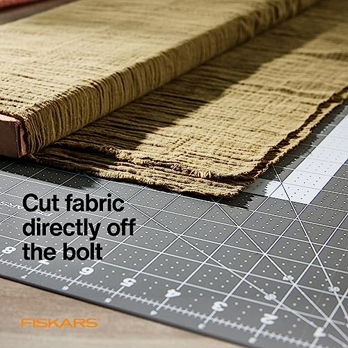 Fiskars 24" x 36" Self Healing Cutting Mat, Extra Large Double-Sided Grid - color: Gray, size: 24"L x 36"W