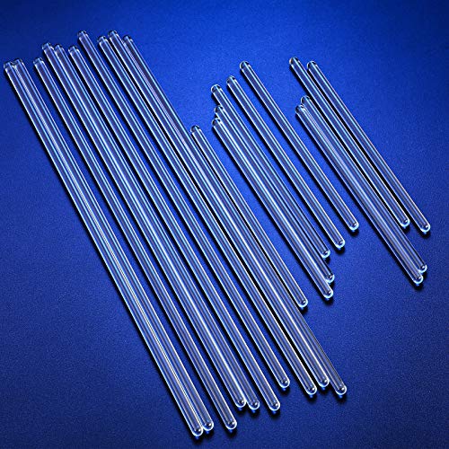 Patelai 20 Pcs Glass Stirring Rods Stir Stick with Both Ends Round for Lab