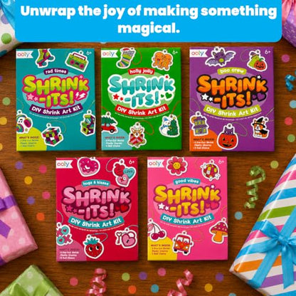 Ooly DIY Mini Shrink Art Charms Kit, 20 Pc - Rad Times - color: Rad Times - 2 Pack