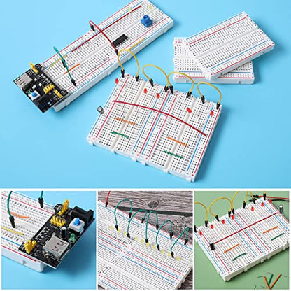 breadboard Set Prototype Board - 6 PCS 400 Pin Solderless Board Kit for Raspberry pi and Arduino Project