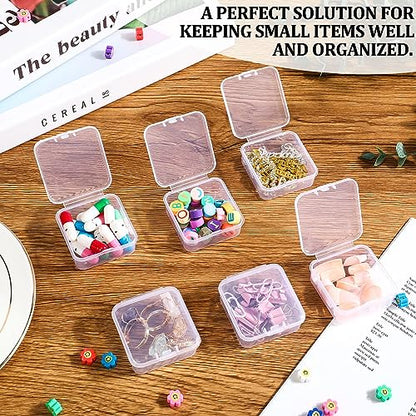 Soaoo 300 Pcs Small Bead Storage Containers, 1.77 x 1.77 x 0.75 Inches - size: 1.77 x 1.77 x 0.75 Inches