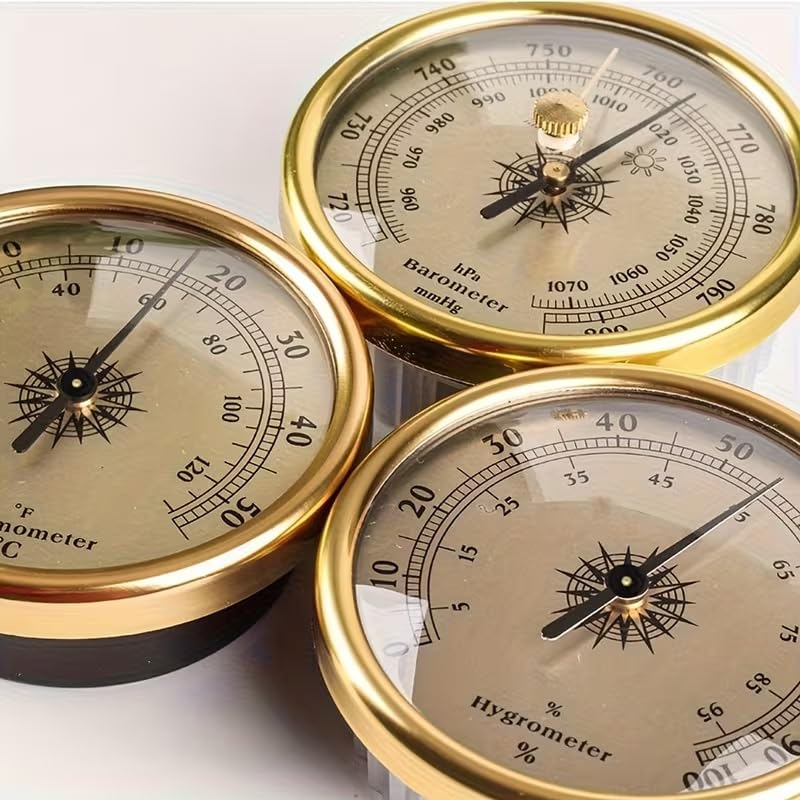 Thermometer Hygrometer Barometer Analog Weather Gauge Compact Outdoor Weather Instrument for Fishing Boating, Thermometer - color: Thermometer