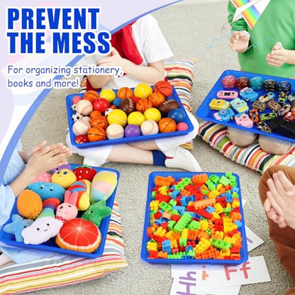 Hoteam 10 Pack Flat Bins Paper Trays,Blue,16.14 X 11.81 X 1.38 Inch - color: Blue, size: 16.14 x 11.81 x 1.38 Inch