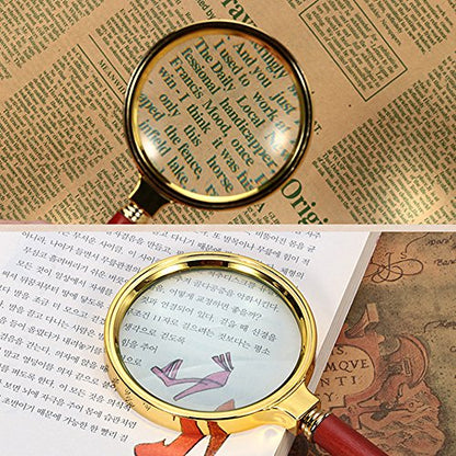 Magnifying Glass 6X Magnification Magnifier Handheld Magnifier(20 Pcs) - color: Red 6x, size: 20 Pcs