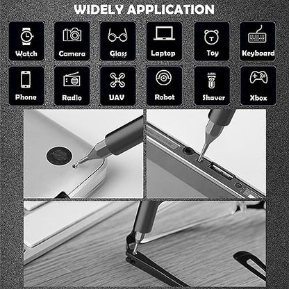 Precision Screwdriver Set, 27 in 1 Small Screwdriver Set Magnetic, Mini S2 Steel Bits with Tweezers, Magnetic Mini Repair Tool Kit for Laptop, Phone, PC, Glasses, Watch, Electronic