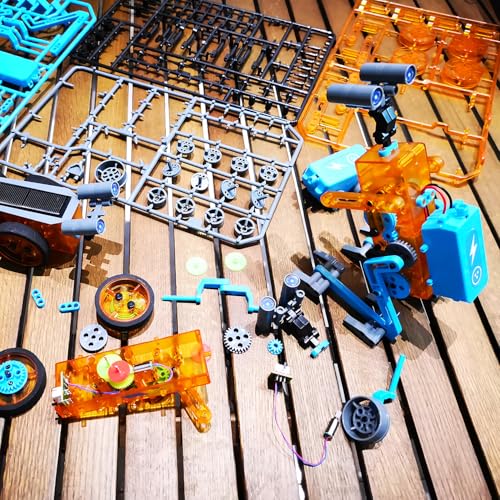 STEM 25-in-1 Education Solar Power STEM Toys for Boys Age 8-12, Science Kits Robots Toys for Ages 8-13, Building Toys Robotics Experiment Set Birthday Gifts for Kids 8 9 10 11 12 13 Years Old (Yellow) - color: Yellow