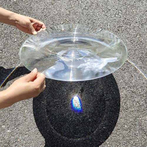 Six Seasons Φ300mm(11.81") Fresnel Lens, 600mm(23.62") Focal Length PMMA Large Magnifier for Optical Experiment & Solar Heating - size: Focal Length 600mm