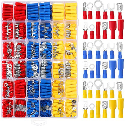 Hoteam 1200 Pcs Cold Shrink Insulated Electrical Wire Connectors Kit