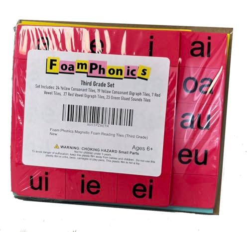 Foam Phonics Magnetic Foam Reading Tiles (Third Grade) - size: Third Grade