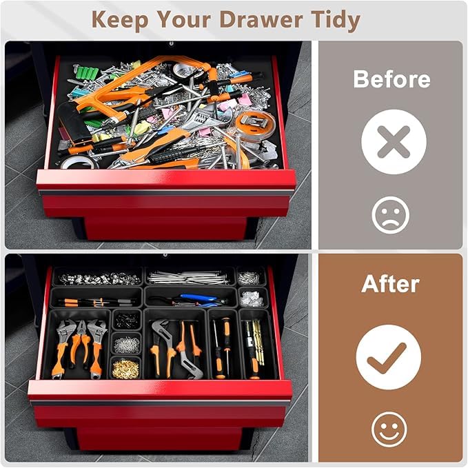 【𝗫𝗫𝗟 𝟱𝗽𝗰𝘀】A-LUGEI Tool Box Organizer Garage Organization and Storage - size: 5pcs-XXL Size