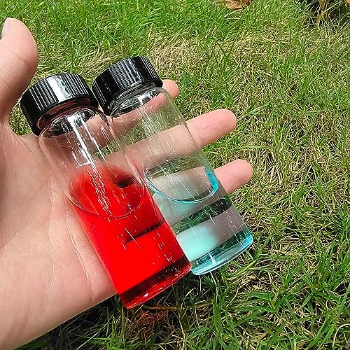 PEKYBIO 100 PCS 20ML Clear Small Liquid Sample Glass Vials with Screw Caps - size: 20 ml (100 pieces)