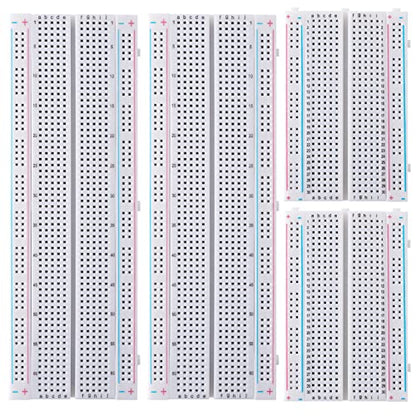 Breadboard Jumper Wire Kit:2X830&400 Breadboards,130 Flexible+280 Jumpers,1 Tweezer for Arduino Raspberry Pi - size: 2PACK