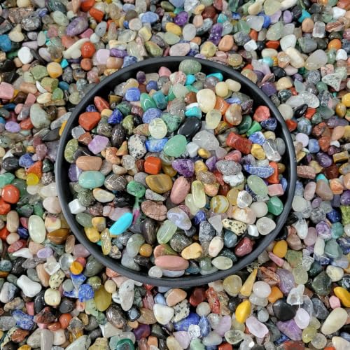 1200Pcs+ (5lb) Gemstones and Crystals Set,50Kinds+ Bulk Rocks and Minerals