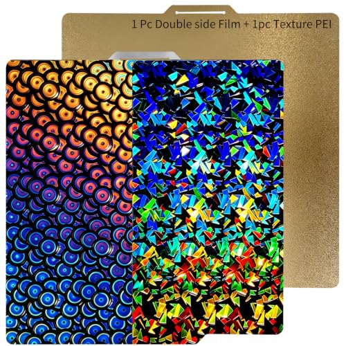 2 Pack 257x257mm Holographic Build Plate and Textured PEI Sheet for P1S X2D - size: 257x257mm