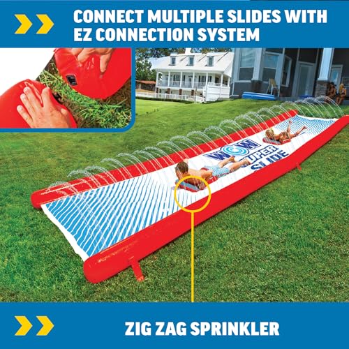 Wow Sports Super Inflatable Lawn Water Slide - 25 ft - Zigzag Sprinklers