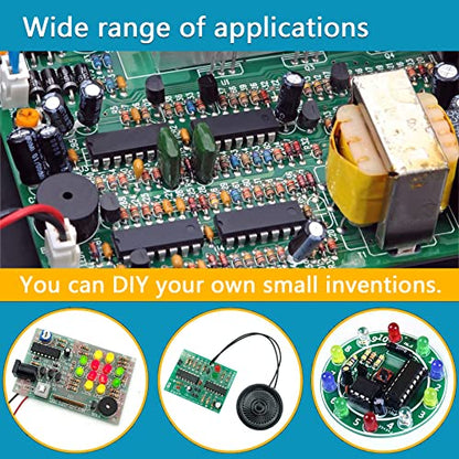 IC Chips kit Minidodoca 173 pcs 20 Values Chip Assortment Set+12 pcs Sockets;Integrated Circuits op amp kit 555 Timer IC Included NE555,LM358, LM324, LM393, LM339, NE5532, LM386,UA741,IC Plier etc - style: 173pcs ic kit