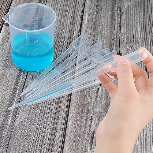 Yesallwas Plastic pippets Dropper 1ml 100Pcs, Large Pipette Dropper for Lab Measuring and distributing Liquid (1ml 100pcs) - size: 1ml 100pcs
