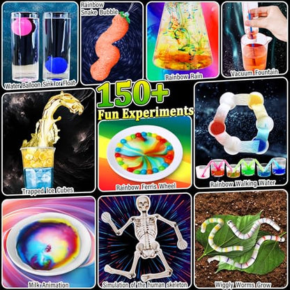 PATIFEED 150 Experiments Science Kit for Kids Chemistry Set