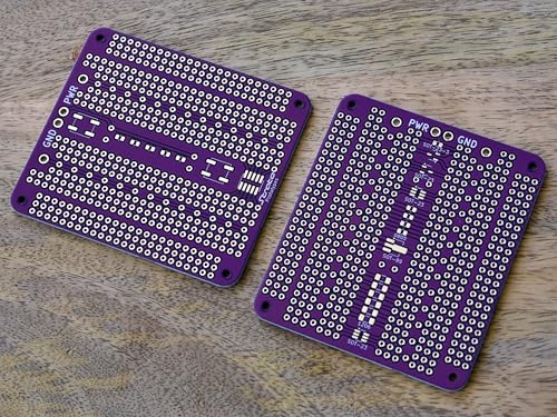 Prototyping Board, PCB Prototype Double Sided Breadboard, 2.54mm Pitch Soldering Breadboard with Multiple SMD Landing Patterns | 4 Units