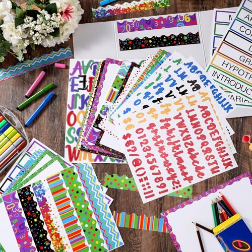 Dispowreath 96 Pcs Science Fair Board Supplies,Geometric Style - style: Geometric Style