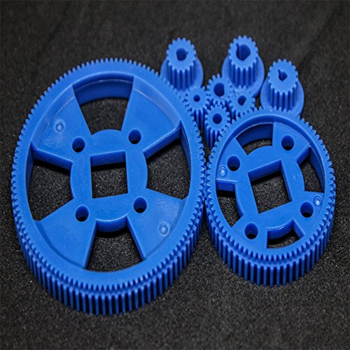 80Pcs Plastic DIY Robot Gear Kit Gearbox Motor Gear Set for DIY Car Robot