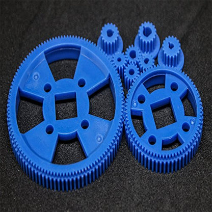 80Pcs Plastic DIY Robot Gear Kit Gearbox Motor Gear Set for DIY Car Robot