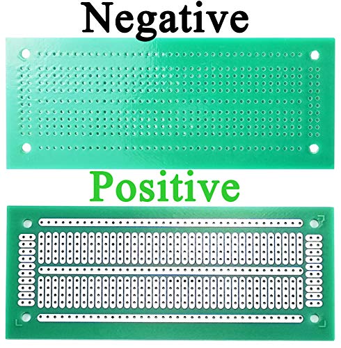 YUNGUI Printed Circuit Board,47X116MM PCB Strip Breadboard for Electronic Project and DIY Soldering(Pack of 8),Green