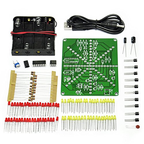Gikfun Electronic LED Flashing Lights Soldering Practice Board PCB DIY Kit EK1874 - size: 100 x 80 mm