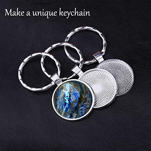 LANBEIDE 80pcs 25mm Pendant Bezels and Glass Cabochons for Jewelry Making - size: 25 mm / 1 inch