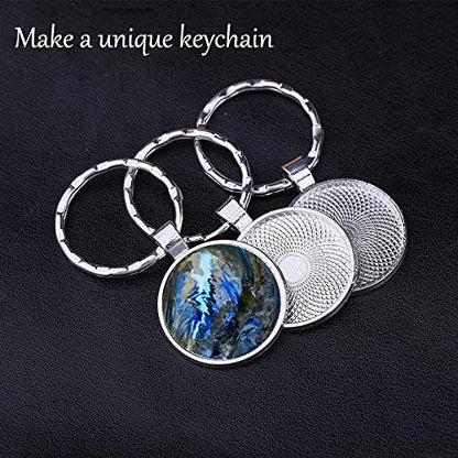 LANBEIDE 80pcs 25mm Pendant Bezels and Glass Cabochons for Jewelry Making - size: 25 mm / 1 inch