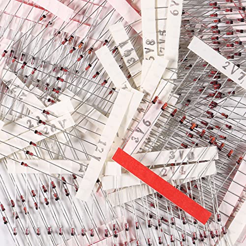 27 Value 270pcs 1/2W Zener Diodes Assortment Kit 2.4V 2.7V 3.0V 3.3V 3.6V 3.9V 4.3V 4.7V 5.1V 5.6V 6.2V 6.8V 7.5V 8.2V 9.1V 10V 12V 13V 15V 16V 18V 20V 22V 24V 27V 30V 33V - style: 270pcs