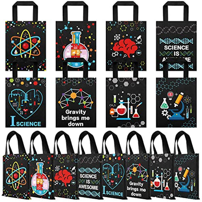 Ferraycle 24 Pcs Science Party Favor Bags, Stem Party Favor Bags, Black - color: black