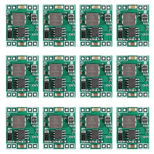 ACEIRMC 12pcs MP1584EN Mini 3A DC-DC Buck Converter 4.5V-28V to 0.8V-20V Adjustable Voltage Regulator 24V/12V/9V to 12V/5V/3.3V Step-Down Power Module