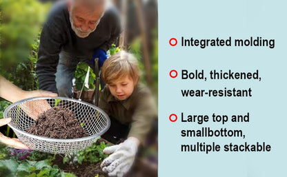 17''Soil Sifter for Gardening, Heavy Duty Rock Sifter,Fits Wheelbarrow Compost Sifter Dirt Sifter,Captures Dirt Rocks Sawdust - color: 2PCS Large 17''