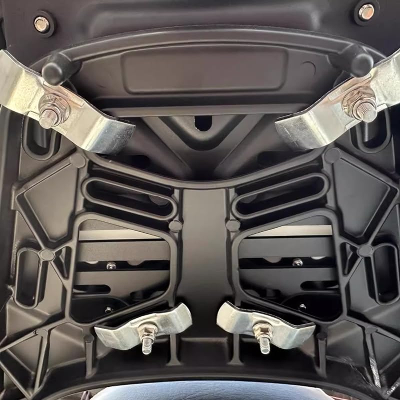 Motorcycle Top Case Mounting Bracket Kit with Steel Plates Screws Nuts Brackets Mount Hardware Set for Motorcycle Tail Box Top Box Tail Case Gas Scooter Rear Trunk Motorbike Electric Bike