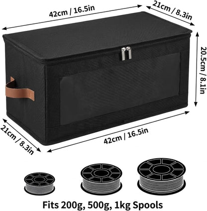 Filament Storage Box-4 Pack Waterproof 3D Printer Filament Dry Box - color: Black