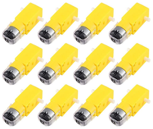 12pcs TT Motor DC Electric Motor 3V-6V Dual Shaft Geared Motor Magnetic Gearbox Engine Motor for DIY Smart Car Robot Toys Cars Chassis Models Vibration Products - size: 12pcs, style: TT Motor