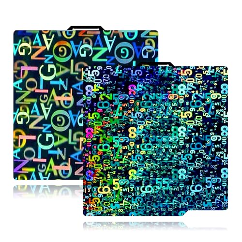 Build Plate 257x257mm - GOMENL Build Plate for Bambu Lab A1 P1P P1S P2S X1 X1C X1E 3D Printer, 3D Printer Spring Steel Removable Platform (Numbers + Letters) - color: Numbers + Letters