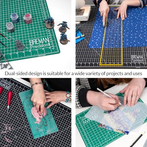 Breman Precision Large 24x36 Green Cutting Mat, Self Healing Cutting Board - color: Green/Black, size: 24x36