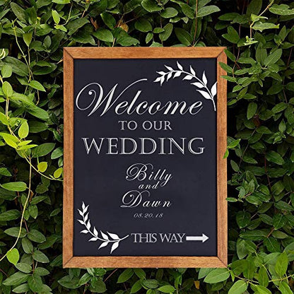 Besso Premium 11x14 Small Chalkboard Sign - Rustic Pine Wood Frame - Magnetic Blackboard Sign That Cleans Easily