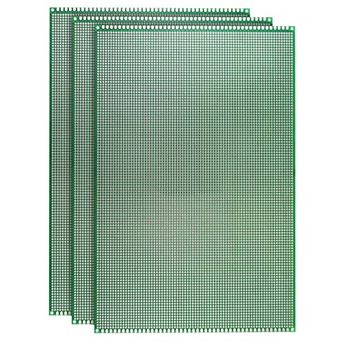 Double Sided PCB Board,D DZRCOXI Large PCB Circuit Board Protoboard 3Pcs 20X30CM for DIY Soldering Electronic Projects Compatible with Arduino Kits (20X30CM-3Pcs) - style: 20X30CM-3Pcs