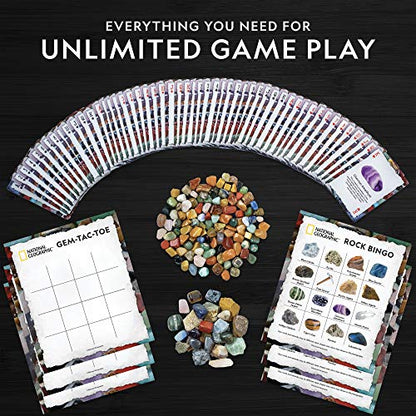 National Geographic Rock Bingo and Gemstone Trivia Game for Kids - style: Rock Collection Games