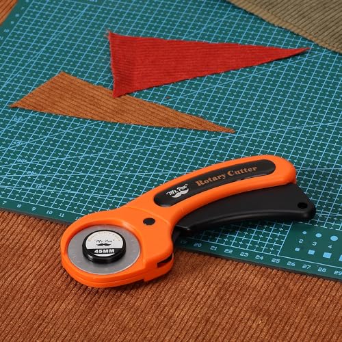 Mr. Pen- Rotary Cutter for Fabric with 1 Extra Blade, 45mm - color: Orange
