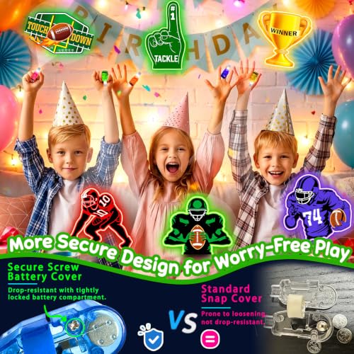 24 Pcs Football Party Favors LED Finger Lights Toys for Kids Ages 3-12 - style: Football