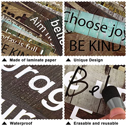 Hotop 42 Pcs Growth Mindset Inspirational Posters Banners Motivational Posters for Classroom Bulletin Board Decor Home Classroom Motivational Gallery Teacher Door Signs(Farmhouse Style) - style: Farmhouse Style