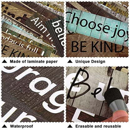 Hotop 42 Pcs Growth Mindset Inspirational Posters Banners Motivational Posters for Classroom Bulletin Board Decor Home Classroom Motivational Gallery Teacher Door Signs(Farmhouse Style) - style: Farmhouse Style