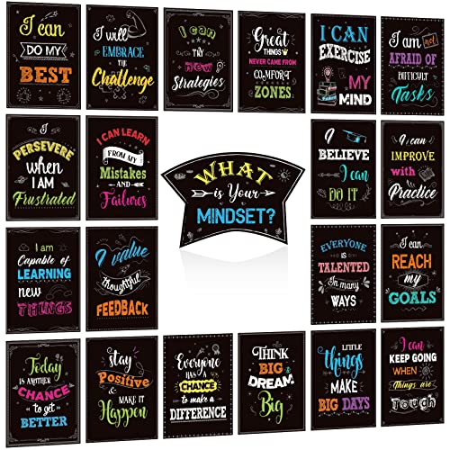 DUAIAI Growth Mindset Bulletin Board Set Classroom Decorations - color: Growth Mindset