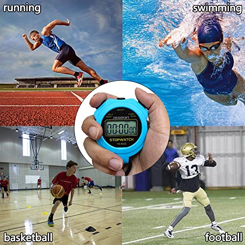 Stopwatch Timer, Digital Stop-Watch for Sports, Blue - style: non-waterproof-blue